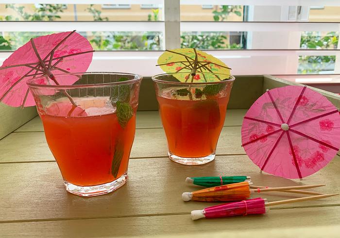 Een zomerse aardbeien-mocktail