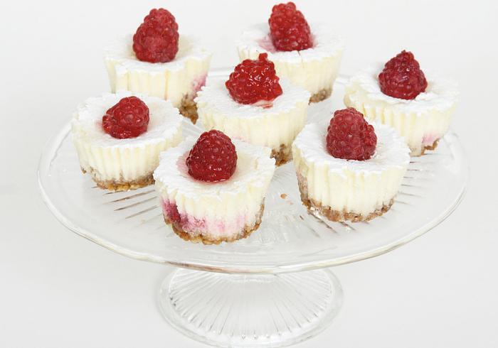 Frambozen mini-cheesecakes