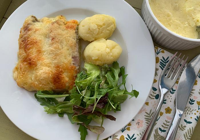 Witlof met ham en kaas